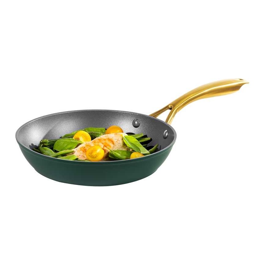 Qualum Basic Glam coated frying pan 24 cm green AMBITION