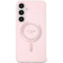 Guess Rhinestones Printed Classic Logo MagSafe Case for Samsung Galaxy S25 pink Guess Rhinestones Printed Classic Logo MagSafe Case for Samsung Galaxy S25 pink