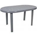 Garden table plastic Jantar gray 135 x 80 cm OŁER Garden table plastic Jantar gray 135 x 80 cm OŁER