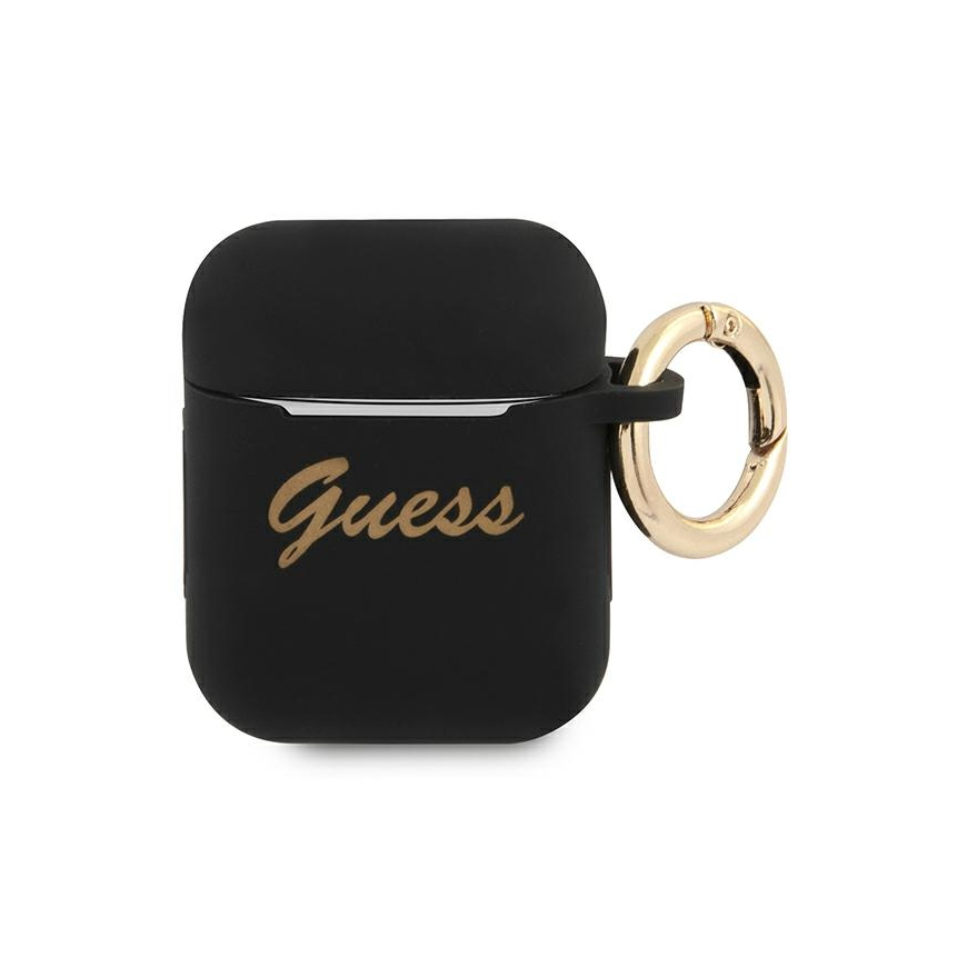 Guess phone case AirPods GUA2SSSK black Silicone Vintage Script – 2