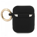 Guess phone case AirPods GUA2SSSK black Silicone Vintage Script