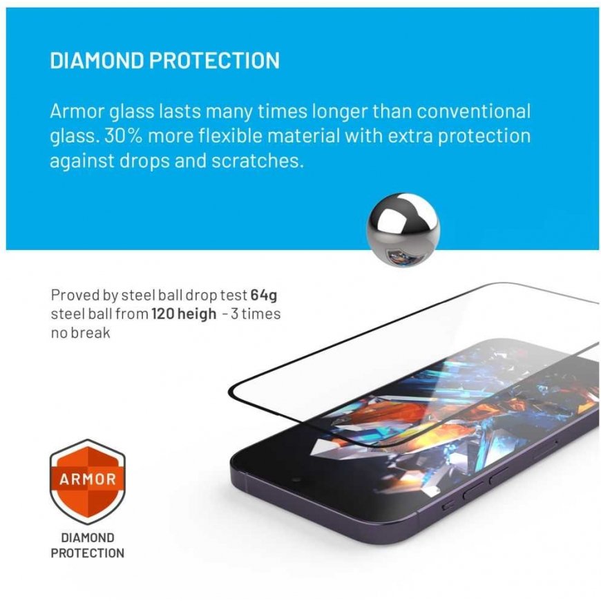 FIXED Armor Premium tempered glass screen protector with applicator for Samsung Galaxy A54 5G black – 3