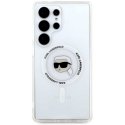 Karl Lagerfeld Button Karl Head Printed Logo MagSafe Case for Samsung Galaxy S25 Ultra white