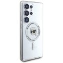 Dėklas Karl Lagerfeld Button Karl Head Printed Logo MagSafe Samsung Galaxy S25 Ultra balta