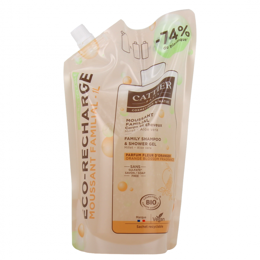 Cattier Paris Cattier Shower Gel and Shampoo, 1 l Rec