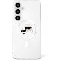 Case Karl Lagerfeld Button Karl & Choupette Heads Printed Logo MagSafe Samsung Galaxy S25 white Case Karl Lagerfeld Button Karl & Choupette Heads Printed Logo MagSafe Samsung Galaxy S25 white