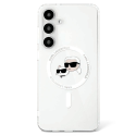Case Karl Lagerfeld Button Karl & Choupette Heads Printed Logo MagSafe Samsung Galaxy S25 white Case Karl Lagerfeld Button Karl & Choupette Heads Printed Logo MagSafe Samsung Galaxy S25 white