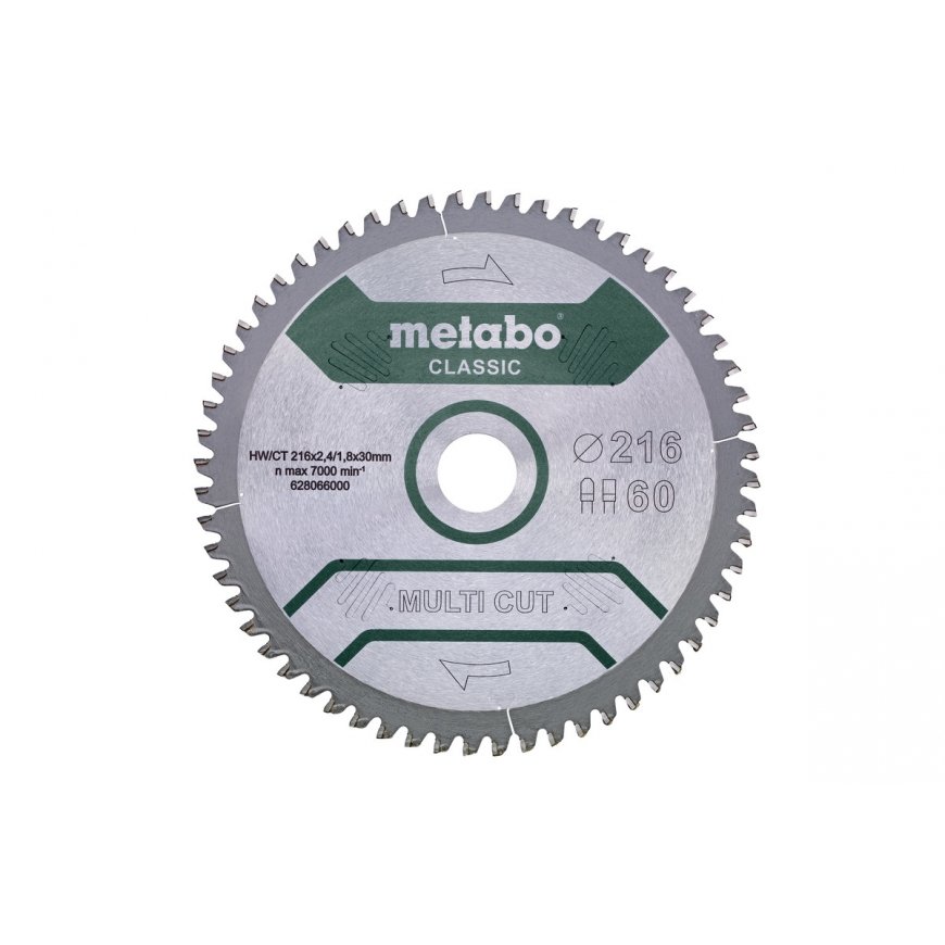 Metabo 628066000 griezējdisks disku zāģiem 21,6 cm 1 pcs
