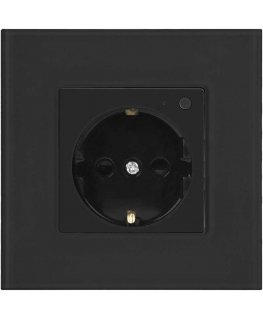 Orno Tuya Smart Wi-Fi single socket, Schuko, black