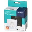 Orno Tuya Smart Wi-Fi single socket, Schuko, black Orno Tuya Smart Wi-Fi single socket, Schuko, black
