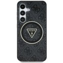 Dėklas Guess 4G Glitter Triangle Mygtukai MagSafe do Samsung Galaxy S25 Ultra juoda Dėklas Guess 4G Glitter Triangle Mygtukai MagSafe do Samsung Galaxy S25 Ultra juoda