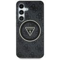 Dėklas Guess 4G Glitter Triangle Mygtukai MagSafe do Samsung Galaxy S25 Ultra juoda Dėklas Guess 4G Glitter Triangle Mygtukai MagSafe do Samsung Galaxy S25 Ultra juoda