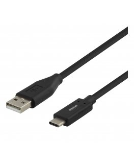 Deltaco USBC-1005M USB-kaabel USB 2.0 1,5 m USB A Must