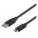 Deltaco USBC-1005M USB-kaapeli USB 2.0 1,5 m USB A musta