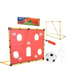 Football goal, target practice mat + ball