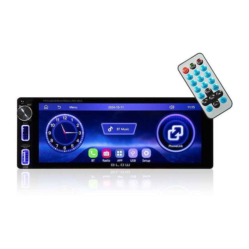 Automagnetola Radijas BLOW AVH-686A RDS MP3/USB/micro SD/BLUETOOTH