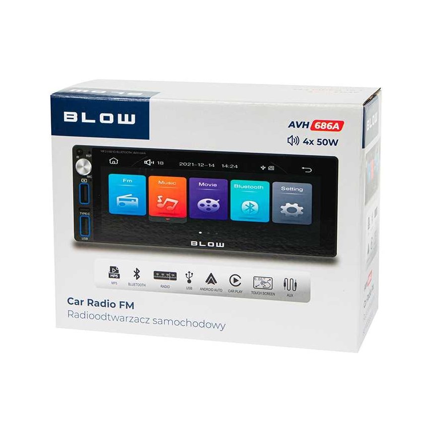Automagnetola Radijas BLOW AVH-686A RDS MP3/USB/micro SD/BLUETOOTH – 5