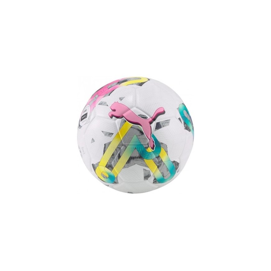 Puma Orbita 3TB FIFA kvalitatīvs futbols balts-zaļš-rozā 83776 01 5