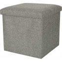 Storegd Sulankstomas pufas su saugykla pilkas 38x38x38cm Storegd Sulankstomas pufas su saugykla pilkas 38x38x38cm