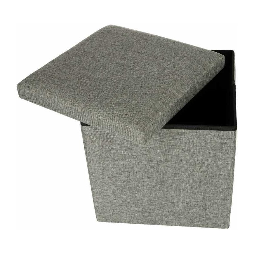 Storegd Sulankstomas pufas su saugykla pilkas 38x38x38cm – 3