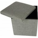 Storegd Folding pouf with storage gray 38x38x38cm