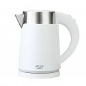 Adler AD 1372W elektriskās tējkanna 0,6 L 800 W Metālisks, Balts Adler AD 1372W elektriskās tējkanna 0,6 L 800 W Metālisks, Balts