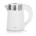 Adler AD 1372W elektriskās tējkanna 0,6 L 800 W Metālisks, Balts Adler AD 1372W elektriskās tējkanna 0,6 L 800 W Metālisks, Balts