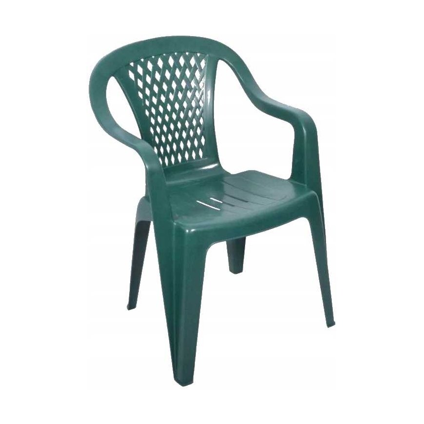 Krzesło ogrodowe plastikowe Diament green forest OŁER – 2