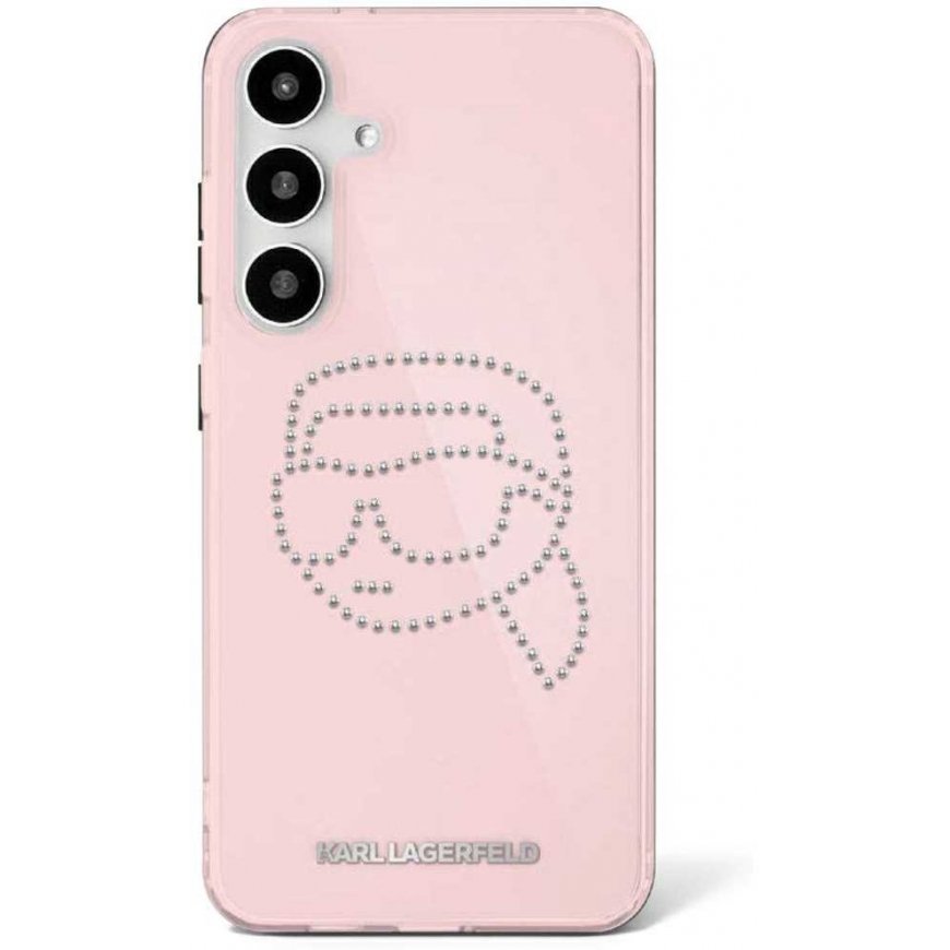 Karl Lagerfeld case for SAMSUNG S25 KLHCS25SHKHDCELP (IML Rhinestones K Head) pink