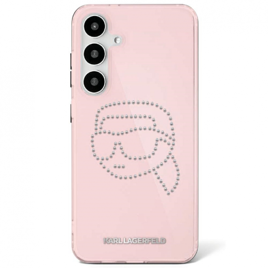 Karl Lagerfeld dėklas, skirtas SAMSUNG S25 KLHCS25SHKHDCELP (IML Rhinestones K Head) rožinis – 2