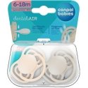CANPOL BABIES silikoniniai simetriniai čiulptukai NUDE, Creme, 6-18m, 2 vnt., 23/229_cre