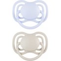CANPOL BABIES silicone symmetrical pacifiers NUDE, Blue, 0-6m, 2 pcs., 23/225_blu