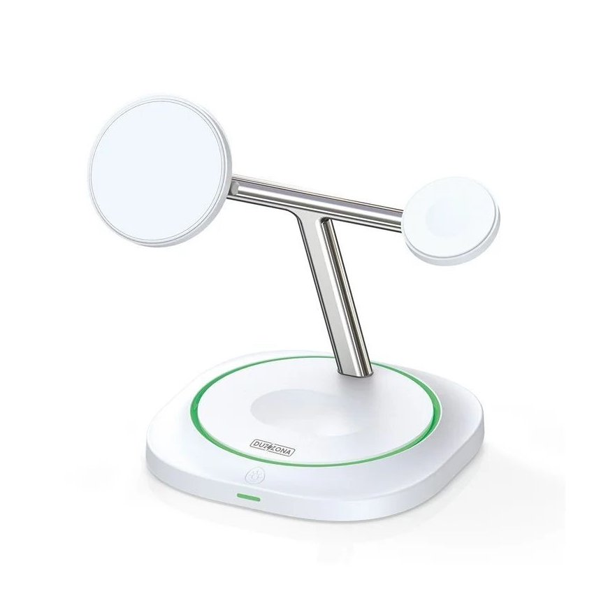 W16 15W 3-in-1 Magnetic Wireless Charger White