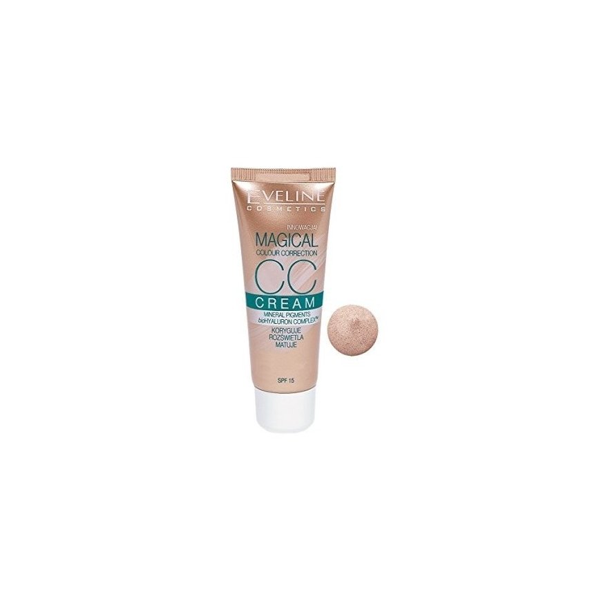 EVELINE_Magical Colour Correction CC Cream SPF15 multifunkcyjny podkład 50 Light Beige 30ml – 2