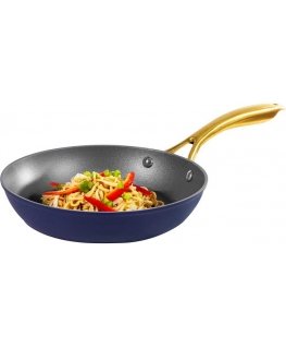 Qualum Basic Glam coated frying pan 24 cm dark blue AMBITION