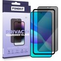 FoneKit Privacy+ Full Cover Tempered Glass, Galaxy S25+ / S24+, black