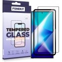 FoneKit viso dangčio grūdintas stiklas, Samsung Galaxy S25 Ultra, juodas