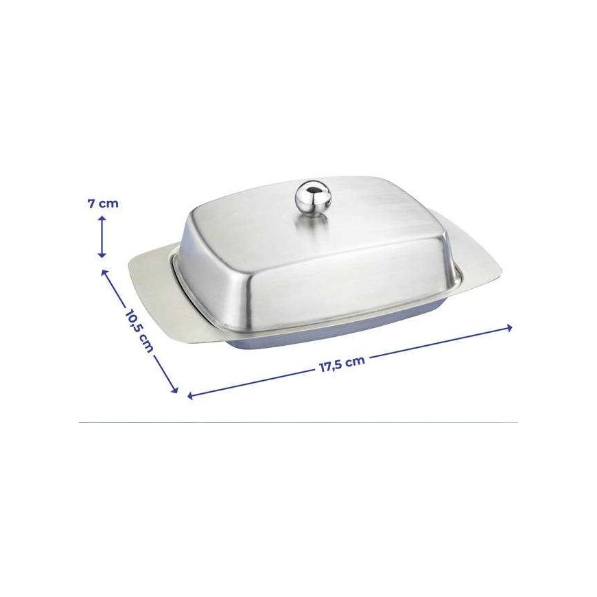 Maximex butter dish Stainless steel butter dish, 17.5 x 7 x 10.5 cm – 4
