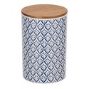 WENKO 54096100 saugojimo dėžė Dėžė daiktams Turas Bamboo, Keramika, Silikonas Mėlyna, Balta, Medis WENKO 54096100 saugojimo dėžė Dėžė daiktams Turas Bamboo, Keramika, Silikonas Mėlyna, Balta, Medis
