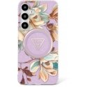 GUESS dėklas, skirtas SAMSUNG S25 Ultra GUHMS25LHFLPEDU (Magnetic IML Metal Glitter Flowers Triangle) violetinis GUESS dėklas, skirtas SAMSUNG S25 Ultra GUHMS25LHFLPEDU (Magnetic IML Metal Glitter Flowers Triangle) violetinis