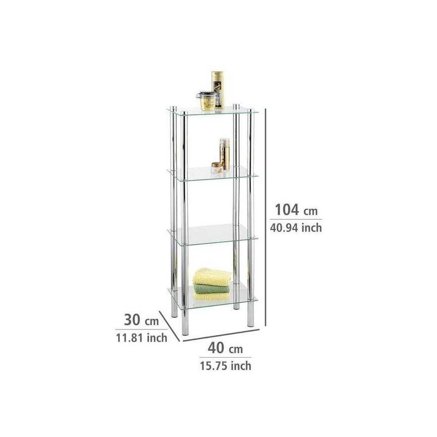 Bathroom shelf YAGO, glass - 4 levels, WENKO – 2