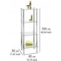 Bathroom shelf YAGO, glass - 4 levels, WENKO Bathroom shelf YAGO, glass - 4 levels, WENKO