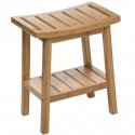 BAMBOO bathroom stool with shelf for accessories BAMBOO bathroom stool with shelf for accessories