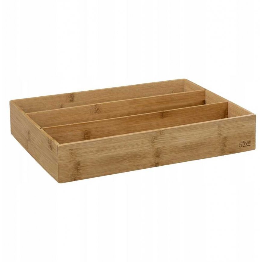 BAMBOO cutlery organizer, 3 compartments – 4