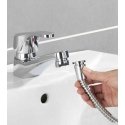 Shower head for washbasin tap, portable stainless steel device - 150 cm hose, WENKO Shower head for washbasin tap, portable stainless steel device - 150 cm hose, WENKO
