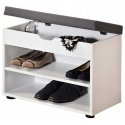 Kesper White shoe cabinet with seat, functional hallway seat and shoe shelf in one Kesper White shoe cabinet with seat, functional hallway seat and shoe shelf in one