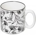 PIECES Keraminiai puodeliai ant stovo FLORAL, 240 ml, 4 vnt PIECES Keraminiai puodeliai ant stovo FLORAL, 240 ml, 4 vnt