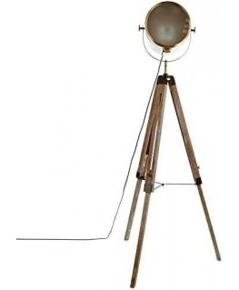 Home Decoration Spotlight Bronze, wooden, metal tripod lamp, floor lamp, industrial, spotlight, loft
