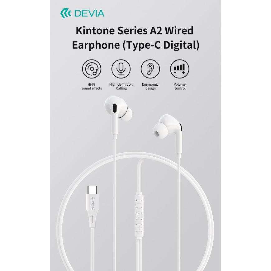 Devia Kintone A2 Wired USB-C Earphones – 2