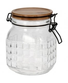 Excellent Houseware Jars with snap-on lids glass 1.1 l
